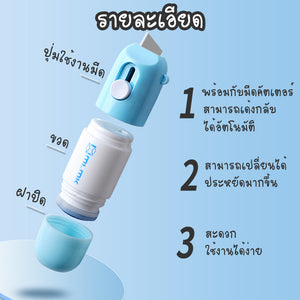 พร้อมส่ง/ ลูกกลิ้งปิดข้อความ2in1 /น้ำยาลบข้อความ น้ำยาหมึก พร้อมคัตเตอร์ตัดกระดาษ สามารถเติมหมึกได้ ลบข้อความ