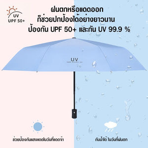 สินค้าพร้อมส่ง/Hiidealife/ ร่มอัตโนมัติ ร่มUV กันUV99.9 % ซุปเปอร์โพรเทคชั่นยูวี UPF50+ ร่มพับ3ตอน ร่มกันฝน ร่มกันแดด