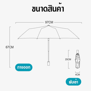 สินค้าพร้อมส่ง/Hiidealife/ ร่มอัตโนมัติ ร่มUV กันUV99.9 % ซุปเปอร์โพรเทคชั่นยูวี UPF50+ ร่มพับ3ตอน ร่มกันฝน ร่มกันแดด